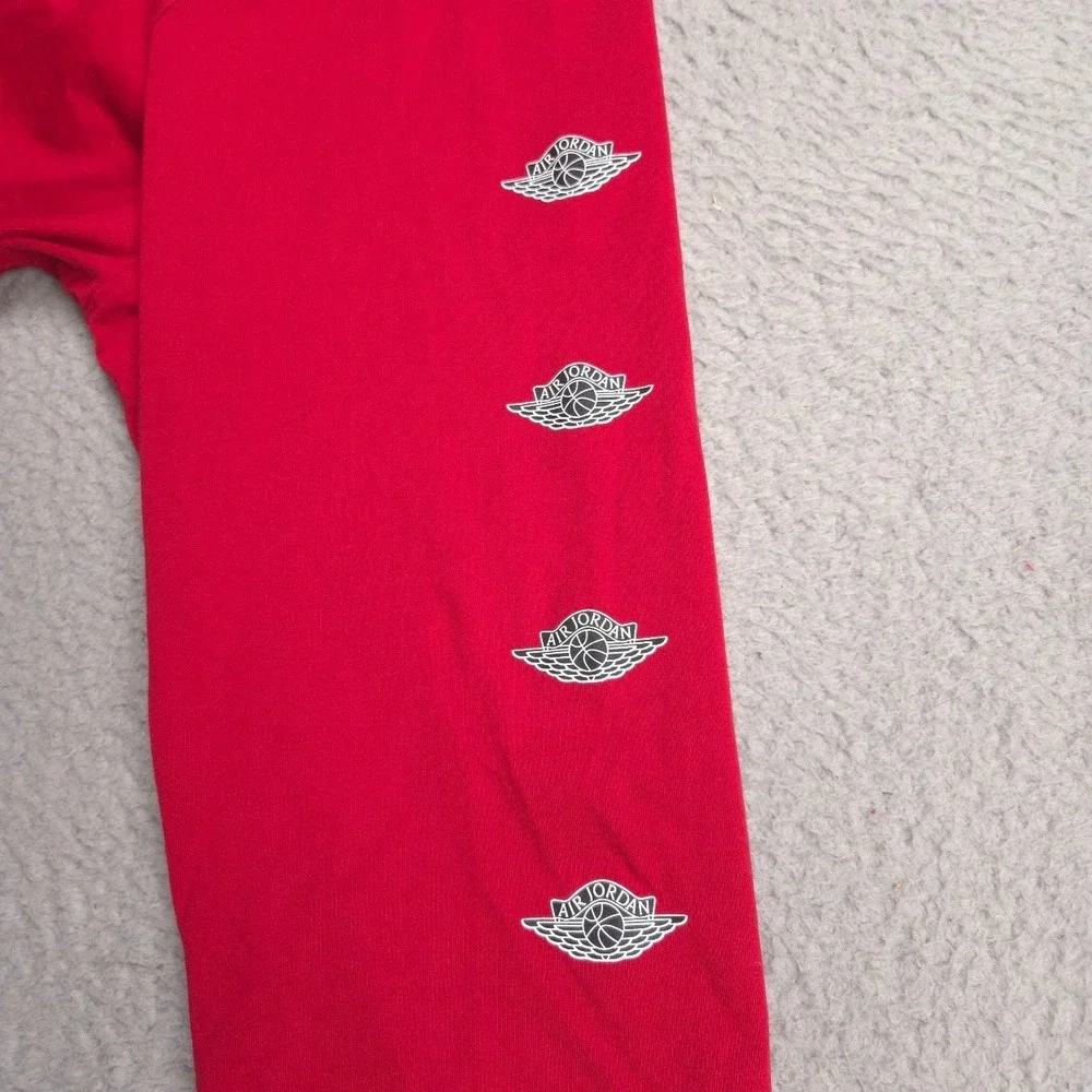 Jordan JSW Wings 3/4 Sleeve Shirt Men 2XL Red Air Jordan Graphic Cotton